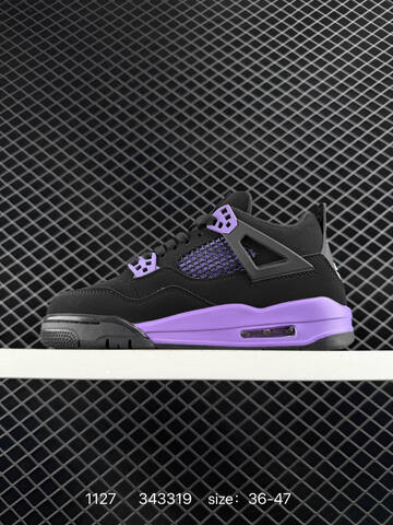 Jordan Air Jordan 4 Retro Black Purple White EU 36-47 Basketball Shoe - Unisex (BS-80170)