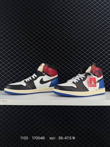 Jordan Union x Fragment Design x Air Jordan 1 Retro High OG Black White Red Blue Cream EU 36-47 5 Basketball Shoe - Unisex (BS-80230)