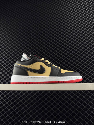 Jordan Air Jordan 1 Low Black White Blue Gold Red EU 36-46 Sneaker - Unisex (BS-80732)