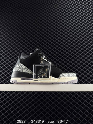 Jordan Air Jordan 3 Retro Black Sail Grey EU 36-47 Basketball Shoe - Unisex (BS-80851)