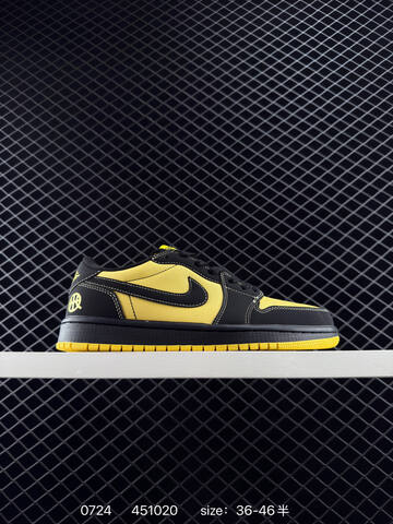 Jordan Air Jordan 1 Low IB8836-007 Black Yellow EU 36-46 Sneaker - Unisex (BS-81023)