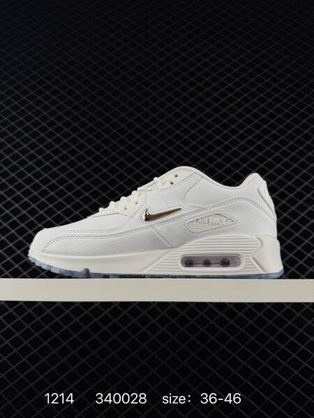 Nike Air Max 90 white with gold accents 36-46 casual lifestyle