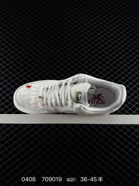 Nike Air Force 1 07 CNY IQ1119-011 Sail off-white with multi-color embroidered mythical creature details light grey chenille Swoosh EU 36-45 with half sizes lifestyle