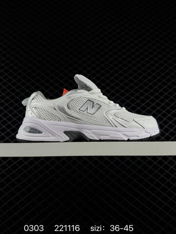 New Balance 530 White Silver Red Black EU 36-45 Sneaker - Unisex (BS-82335)