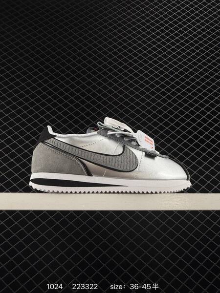 Nike Classic Cortez black white and silver grey EU 36-45 5 casual lifestyle