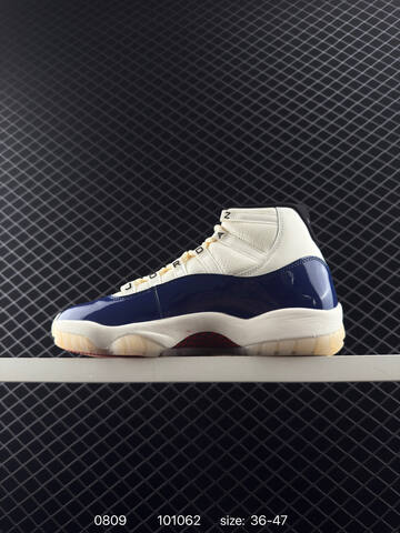 Jordan Air Jordan 11 Retro Gamma Blue White Navy Blue Cream Red EU 36-47 Basketball Shoe - Unisex (BS-80945)