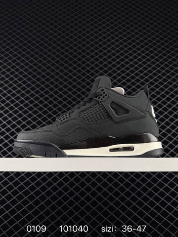 Jordan Air Jordan 4 Retro Black Sail EU 36-47 Basketball Shoe - Unisex (BS-79868)