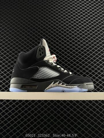 Jordan Air Jordan 5 Retro Black Metallic Silver White Red EU 40-48 5 Basketball Shoe - Men's (BS-81331)