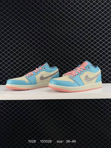 Jordan Air Jordan 1 Low SE Light Blue Beige Pink Metallic Silver EU 36-46 Sneaker - Unisex (BS-80409)