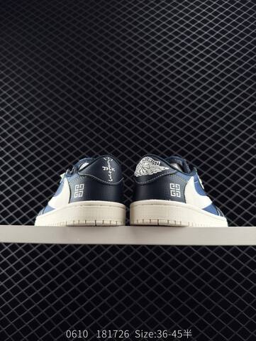 Jordan Air Jordan 1 Low Travis Scott Givenchy Custom Navy Blue Off White EU 36-45 Sneaker - Unisex (BS-81230)
