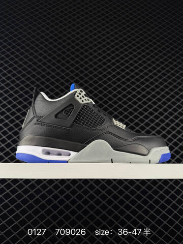 Jordan Air Jordan 4 Retro Black Blue Red Grey EU 36-47 Basketball Shoe - Unisex (BS-79755)
