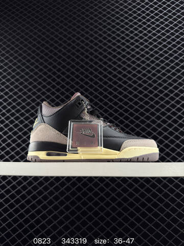 Jordan Air Jordan 3 Retro Black Sail Grey EU 36-47 Basketball Shoe - Unisex (BS-80851)