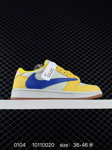Jordan Travis Scott x Air Jordan 1 Low White Black Beige Blue Brown EU 36-46 Sneaker - Unisex (BS-79911)