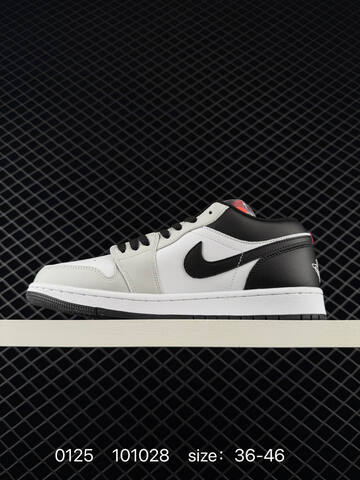 Jordan Air Jordan 1 Low White Grey Black Red EU 36-46 Sneaker - Unisex (BS-79773)