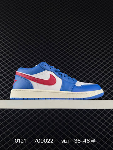 Jordan Air Jordan 1 Low Black White Royal Blue Dark Navy Light Blue Sail EU 36-46 Sneaker - Unisex (BS-79793)