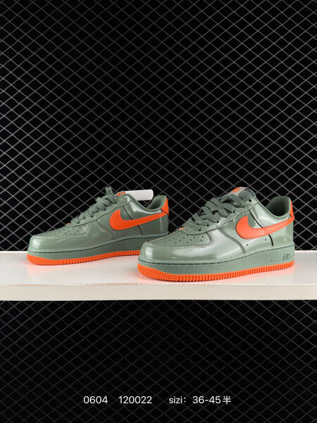 Nike Air Force 1 Low dark green orange EU 36-45 lifestyle