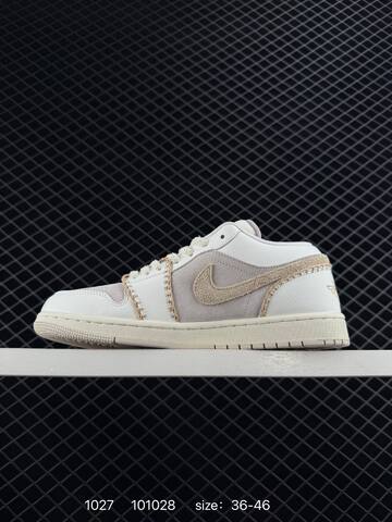 Jordan Air Jordan 1 Low White Light Grey Beige EU 36-46 Sneaker - Unisex (BS-80424)