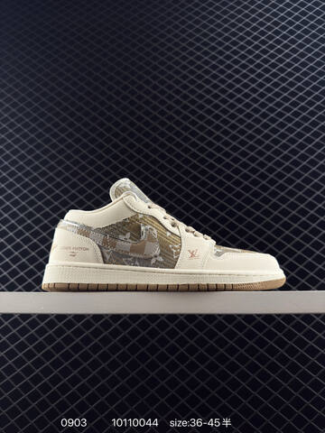 Jordan Air Jordan 1 Low Beige Khaki Brown Silver EU 36-45 Sneaker - Unisex (BS-80781)