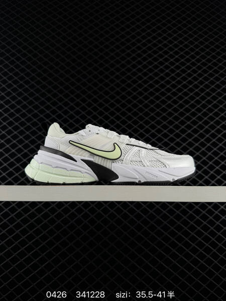 Nike V2K Run Multiple colorways Black Off-White White Light Green Black White Pink Cream Metallic Burgundy Black Grey EU 35 5-45 with half sizes one colorway available up to EU 41 lifestyle