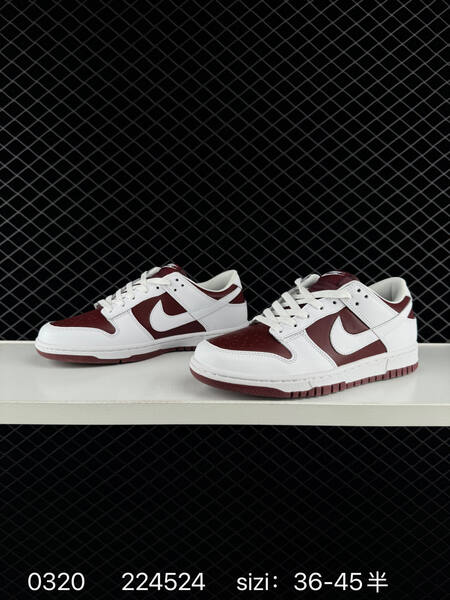 Nike SB Dunk Low Pro White Burgundy EU 36-45 5 skate lifestyle