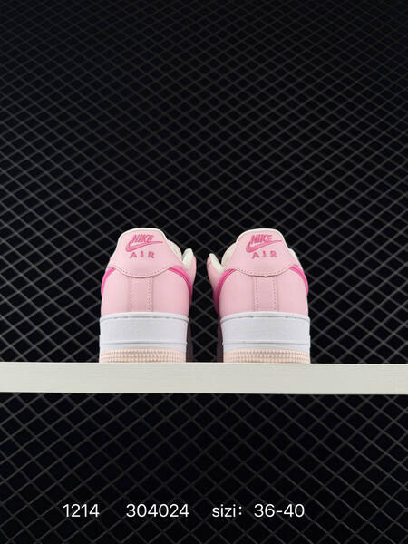 Nike Air Force 1 Low pink white with hot pink swoosh 36-40 lifestyle