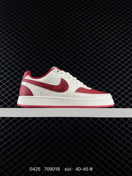 Nike Court Vision Low Sail University Red Sail Dark Grey EU 40-45 with half sizes lifestyle