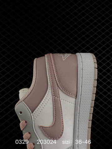 Jordan Air Jordan 1 Low White Light Grey Pink EU 36-46 Sneaker - Unisex (BS-79583)