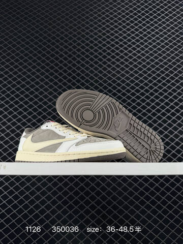 Jordan Air Jordan 1 Low Travis Scott Reverse Mocha DM7866-040 White Grey Cream Red Brown EU 36-48 5 Sneaker - Unisex (BS-80183)