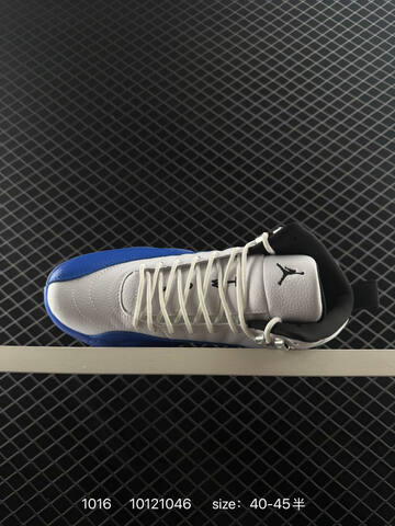 Jordan Air Jordan 12 Retro White Blue Black EU 40-45 Basketball Shoe - Men's (BS-80507)