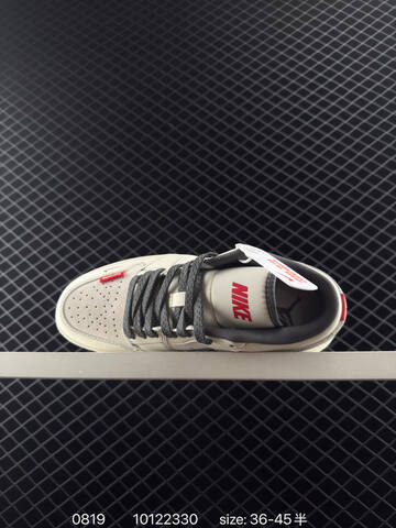 Jordan Air Jordan 1 Low Light Beige Dark Grey Red EU 36-45 Sneaker - Unisex (BS-80881)