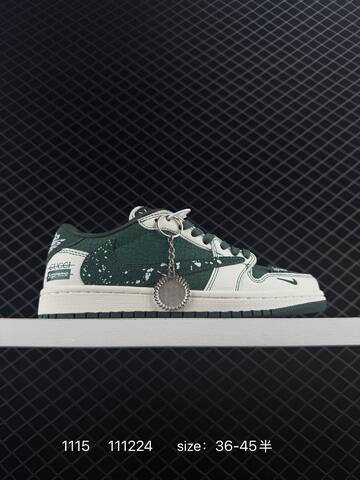 Jordan Air Jordan 1 Low Sail Dark Green White EU 36-45 Skate Shoe - Unisex (BS-80262)