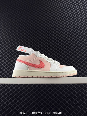 Jordan Air Jordan 1 Low Strawberry Milkshake White Light Pink Coral Sail EU 36-46 Sneaker - Unisex (BS-80824)