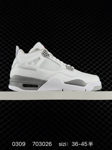 Jordan Air Jordan 4 Retro Off White Grey Blue Black Yellow EU 36 46 Basketball Shoe EU 36-46 - Unisex (BS-79686)