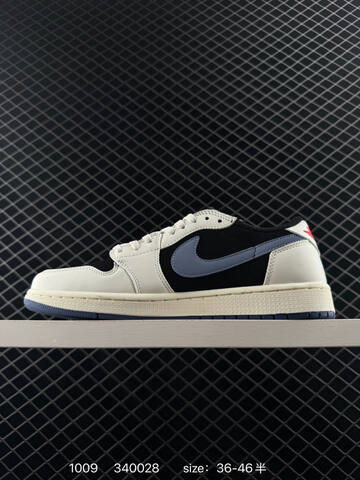 Jordan Travis Scott x Air Jordan 1 Low Sail Black Blue Red EU 36-46 Sneaker - Unisex (BS-80560)