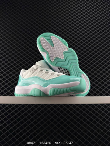 Jordan Air Jordan 11 Retro Low AH7860-103 White Mint Green EU 36-47 Basketball Shoe - Unisex (BS-80960)