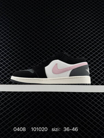 Jordan Air Jordan 1 Low Black White Grey Pink Sail EU 36-46 Sneaker - Unisex (BS-79527)