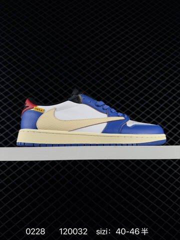 Jordan Air Jordan 1 Low Travis Scott Reverse Mocha 3 0 White Blue Red Cream Black EU 40-46 Sneaker - Men's (BS-79703)