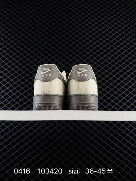 Nike Air Force 1 07 Light Beige Dark Brown EU 36-45 with half sizes lifestyle
