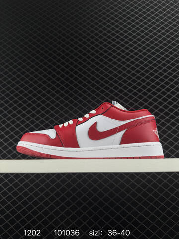 Jordan Air Jordan 1 Low White Red EU 36-40 Basketball Shoe - Unisex (BS-80127)