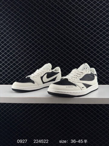 Jordan Air Jordan 1 Low OG SP Travis Scott Burberry Off White Black EU 36-45 Sneaker - Unisex (BS-80620)