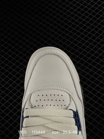 Air Jordan 4 Retro Black Deep Royal Blue AIR JORDAN 4 Aj4 Lifestyle (BS-80347)