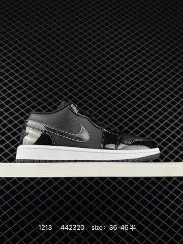 Jordan Air Jordan 1 Low Black White Red Silver EU 36-46 Sneaker - Unisex (BS-80069)
