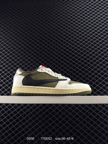 Jordan Air Jordan 1 Low OG SP Travis Scott DZ4137-106 White Black Olive Cream Red EU 36-45 Sneaker - Unisex (BS-80700)
