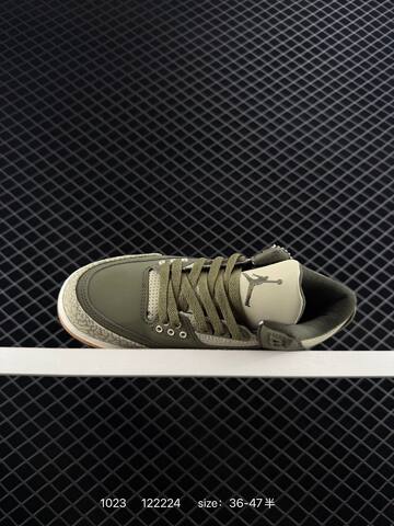 Jordan Air Jordan 3 Retro Olive Beige White Black Gum Brown EU 36-47 Basketball Shoe - Unisex (BS-80454)