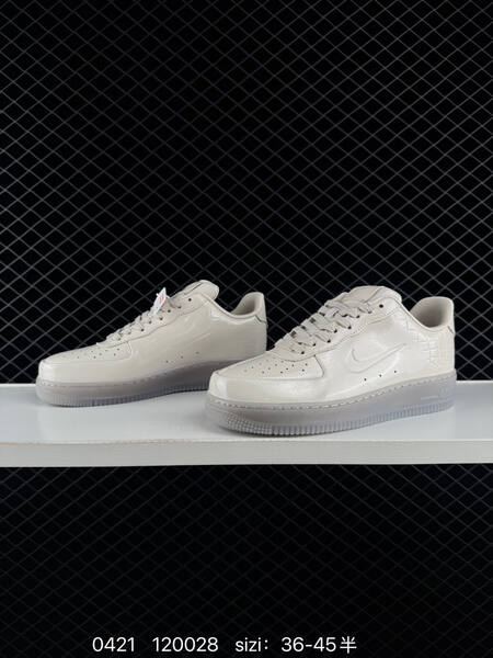 Nike Air Force 1 07 Light Bone Patent Croc with Translucent Outsole EU 36-45 half sizes available lifestyle