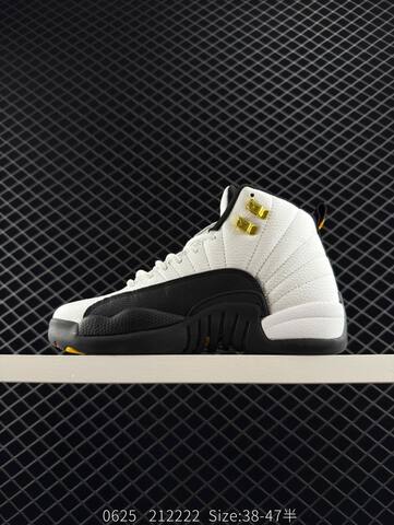 Jordan Air Jordan 12 Retro Taxi White Black Gold Red EU 38-47 Basketball Shoe - Unisex (BS-81149)
