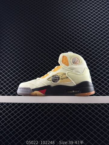 Jordan Air Jordan 5 Retro Low Pale Yellow Black Red Gum EU 39-47 Basketball Shoe - Unisex (BS-81314)