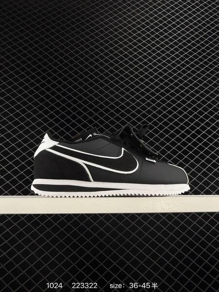 Nike Classic Cortez black white and silver grey EU 36-45 5 casual lifestyle
