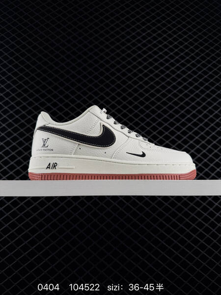 Nike Air Force 1 07 LV8 off white black red EU 36-45 skate