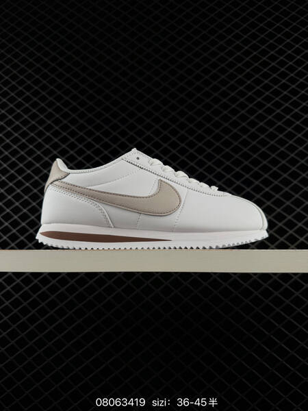 Nike Cortez white light grey brown EU 36-45 lifestyle
